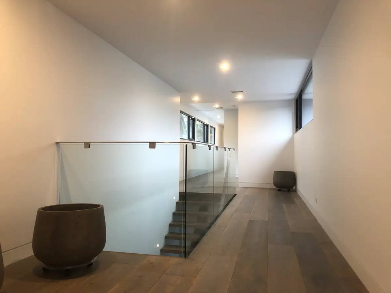 Painted interior hallway walls, ceiling and skirting
