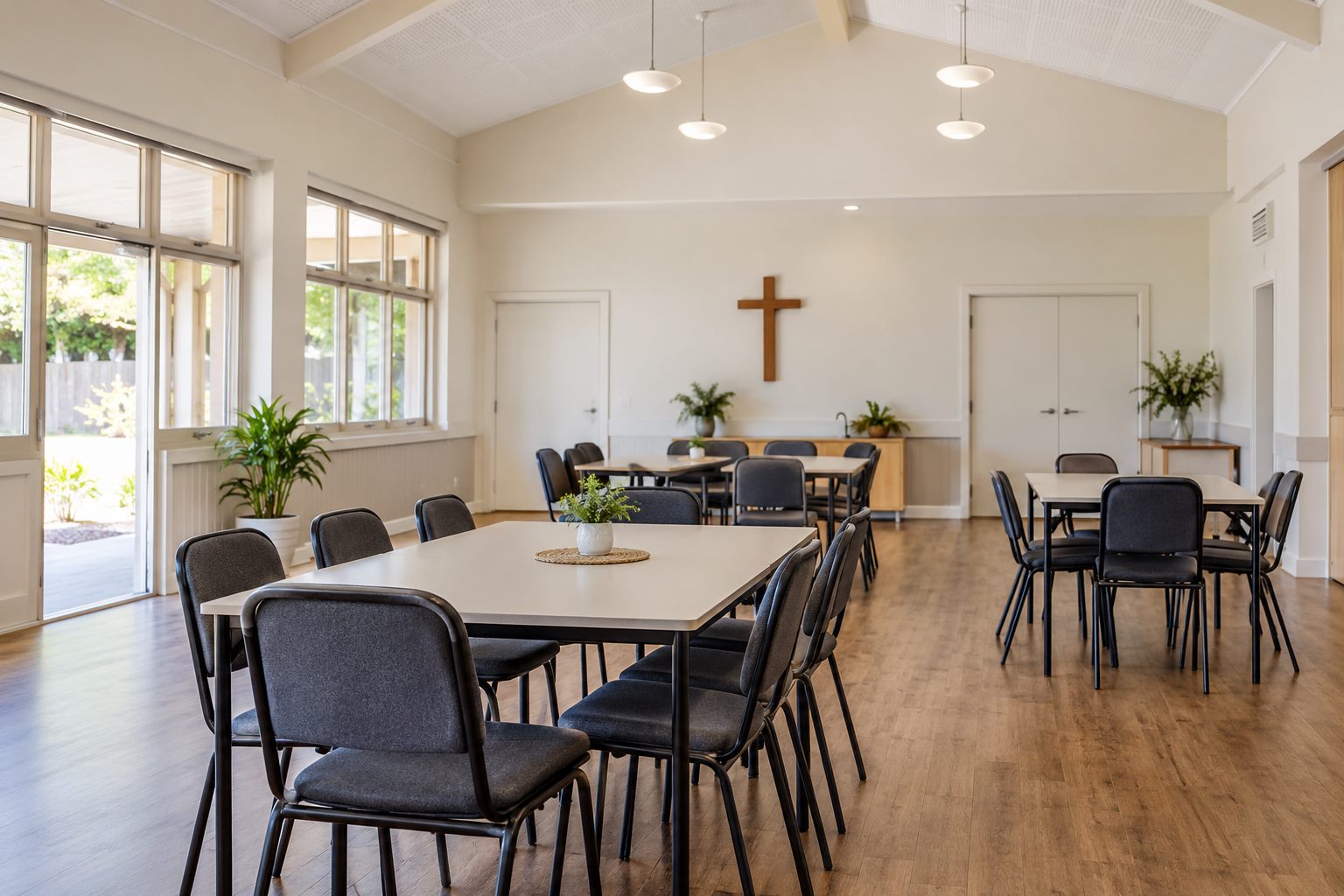 Freshly painted church hall or community meeting room in Melbourne