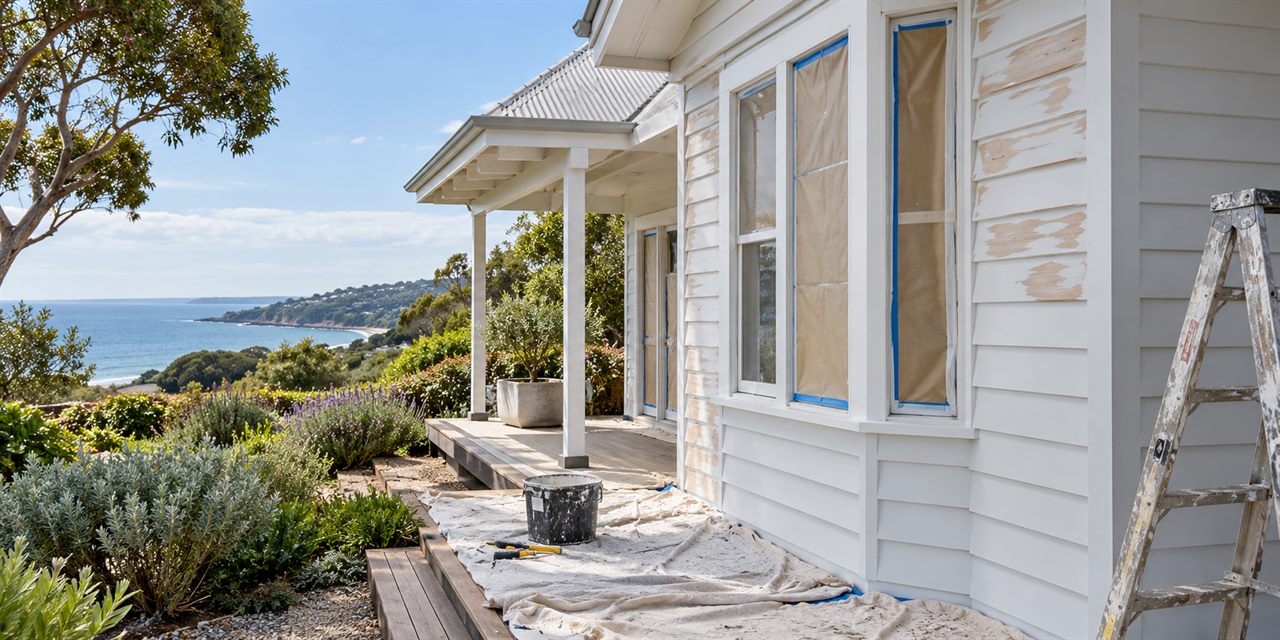 AI-generated illustrative image of exterior house painting in McCrae