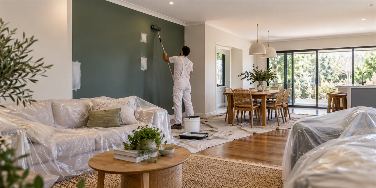 AI-generated illustrative interior painting image for Mornington